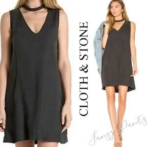 Cloth & Stone Women's Gray Choker Mini Dress Size S‎ Casual Summer